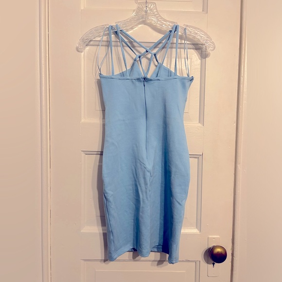 AEOM Mini Body Con Dress - Size XS - Baby Blue - Picture 8 of 10